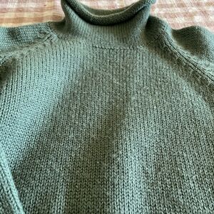 J. Crew Vintage Sage Wool Rollneck Turtleneck Sweater